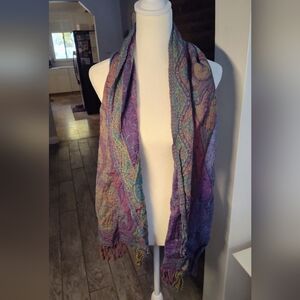 Source Unknown Multicolor Paisley Scarf